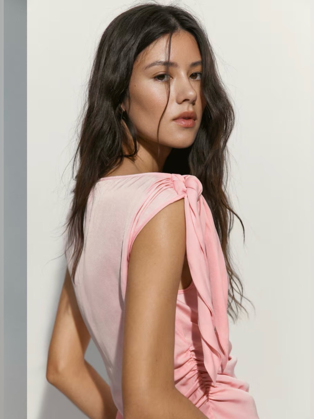 NWT Asymmetric Pink Drape Top H&M - Picture 3 of 7
